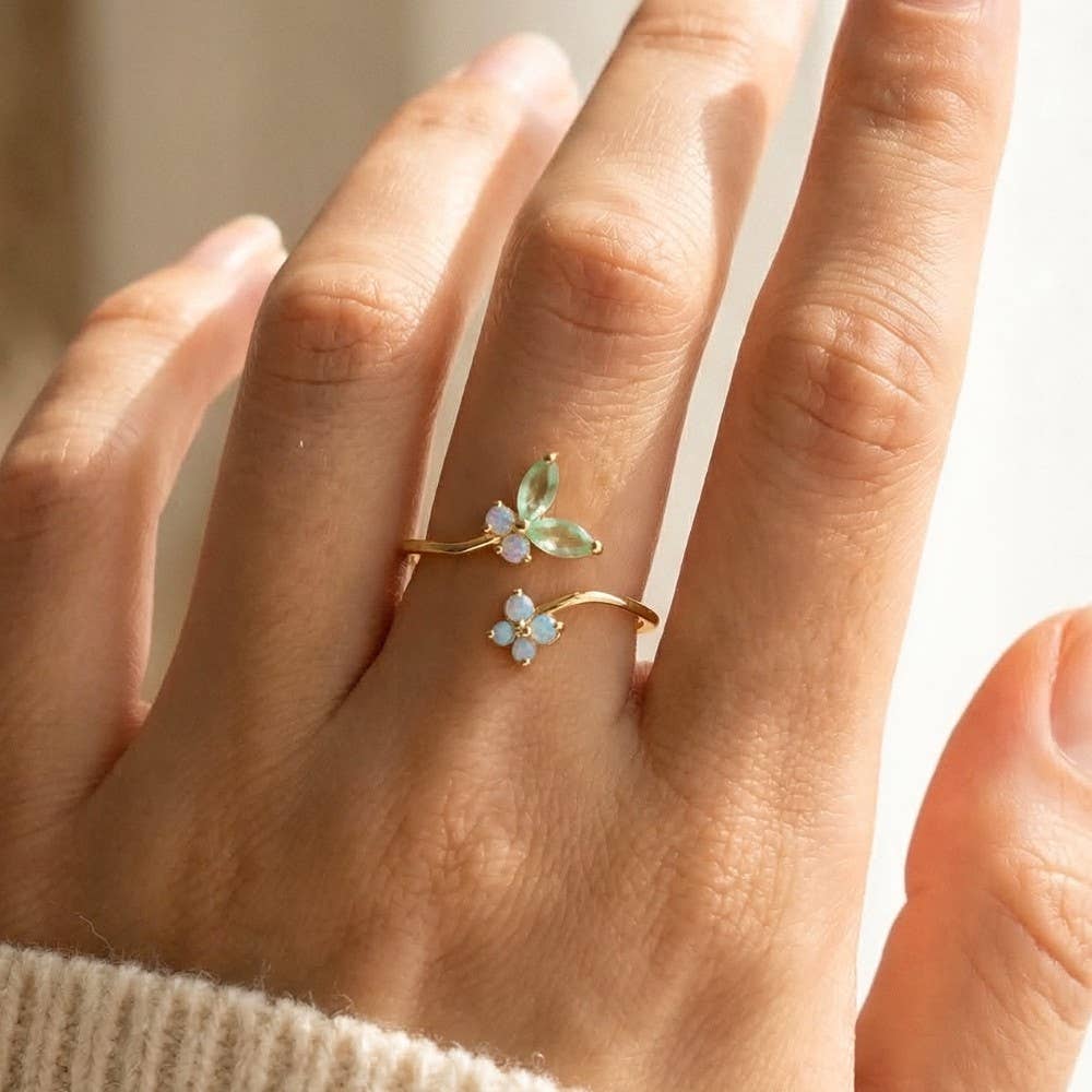 Butterfly & Flower Ring