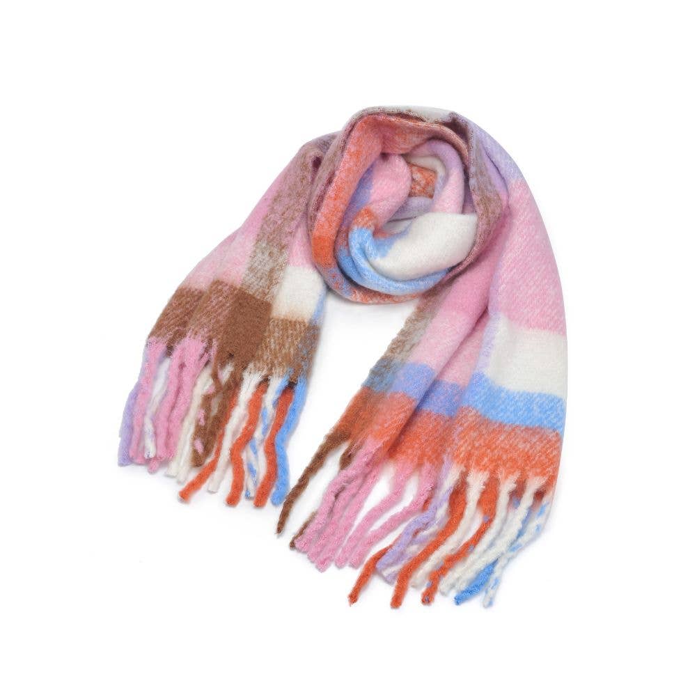 Dolly Multicolor Scarf: Pink Multi