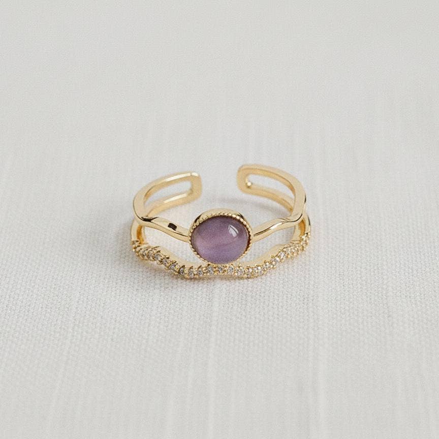 Purple Cat's Eye Ring