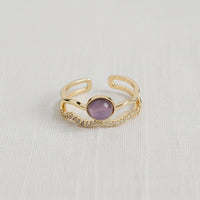 Purple Cat's Eye Ring