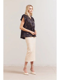 Perry Ruffle Sleeve Blouse