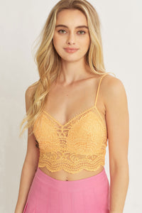 Lacie Woven Bralette- Sorbet