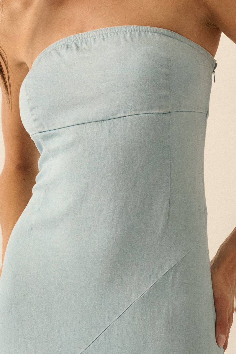 Demi Denim Strapless Dress