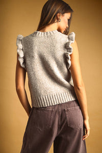 Belinda Ruffle Sweater Top
