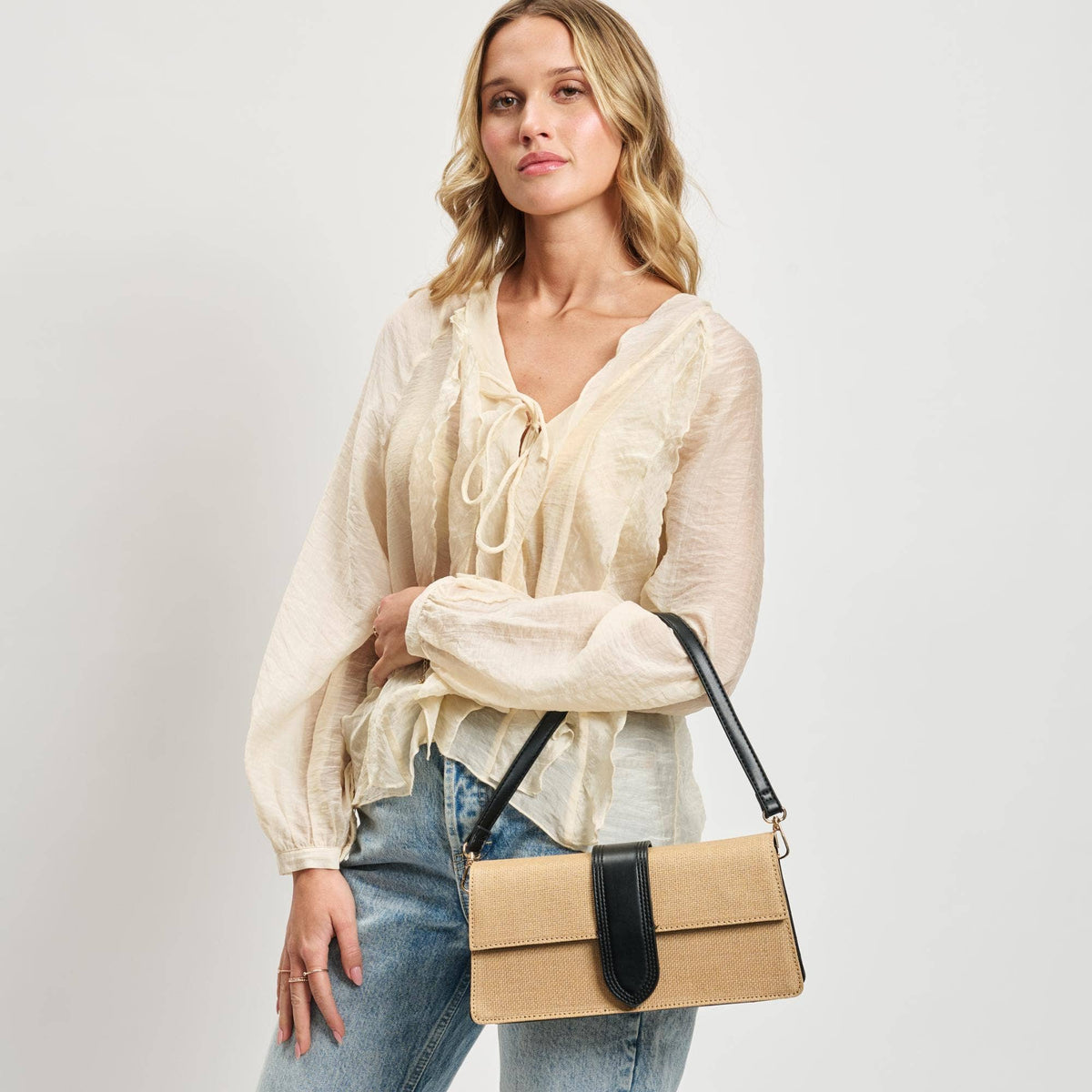 Violet Straw Crossbody