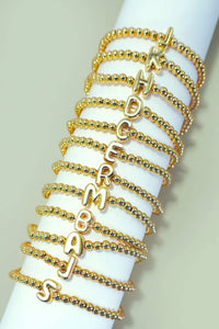 Bubble Initial Bead Bracelet