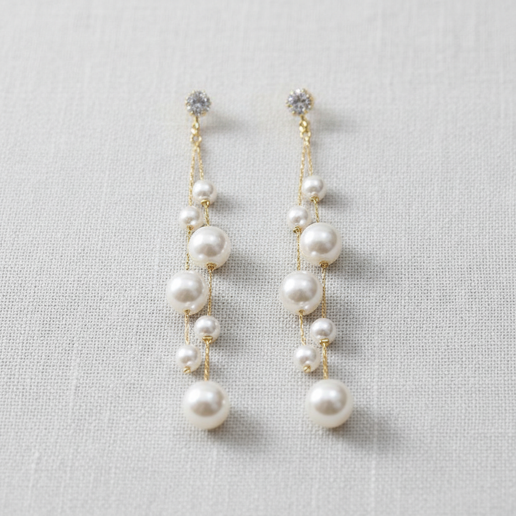Elegant Crystal Tassel Drop Earrings