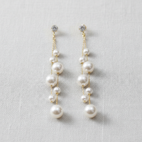 Elegant Crystal Tassel Drop Earrings