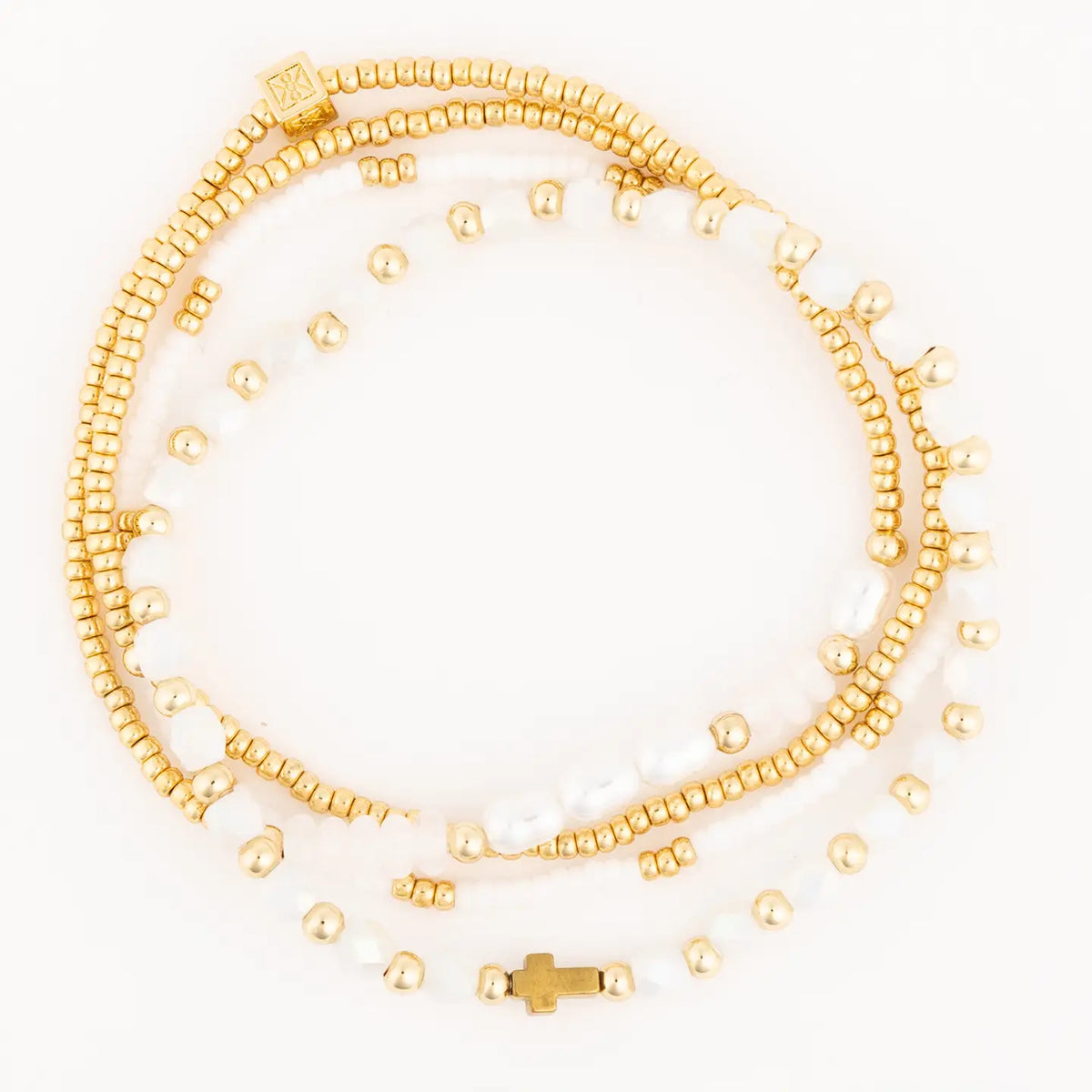 Kinsley 3 Strand Cross Bracelet