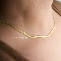 Dainty Herringbone Necklace