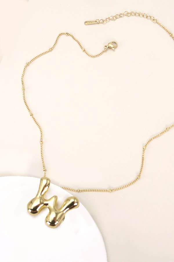 Bubble Initial Necklace