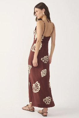 Maritime Smocked Maxi Dress
