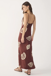Maritime Smocked Maxi Dress