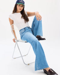 Far Out High Rise Wide Leg- Right On