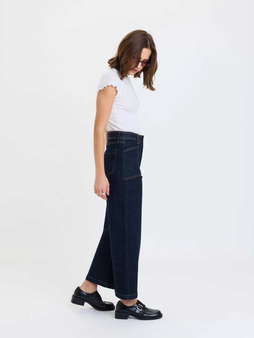 Valley Girl Patchpocket Jeans- Rinse