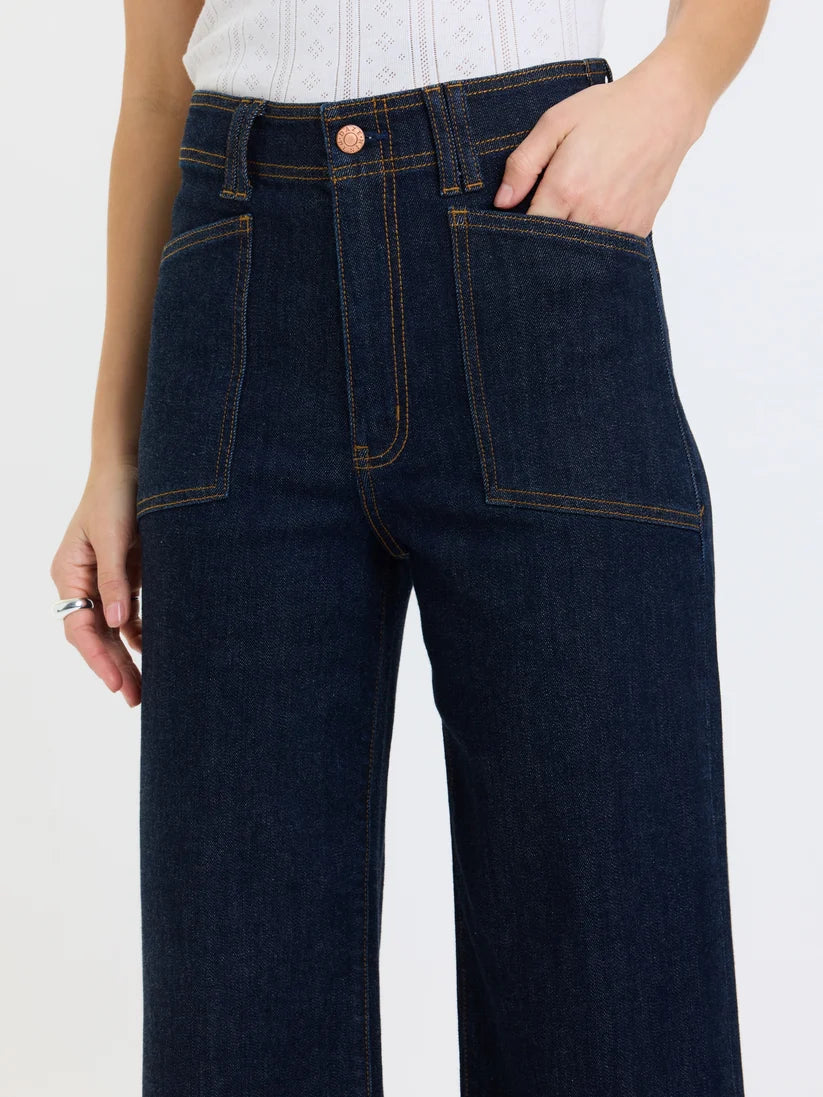 Valley Girl Patchpocket Jeans- Rinse