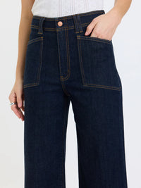 Valley Girl Patchpocket Jeans- Rinse
