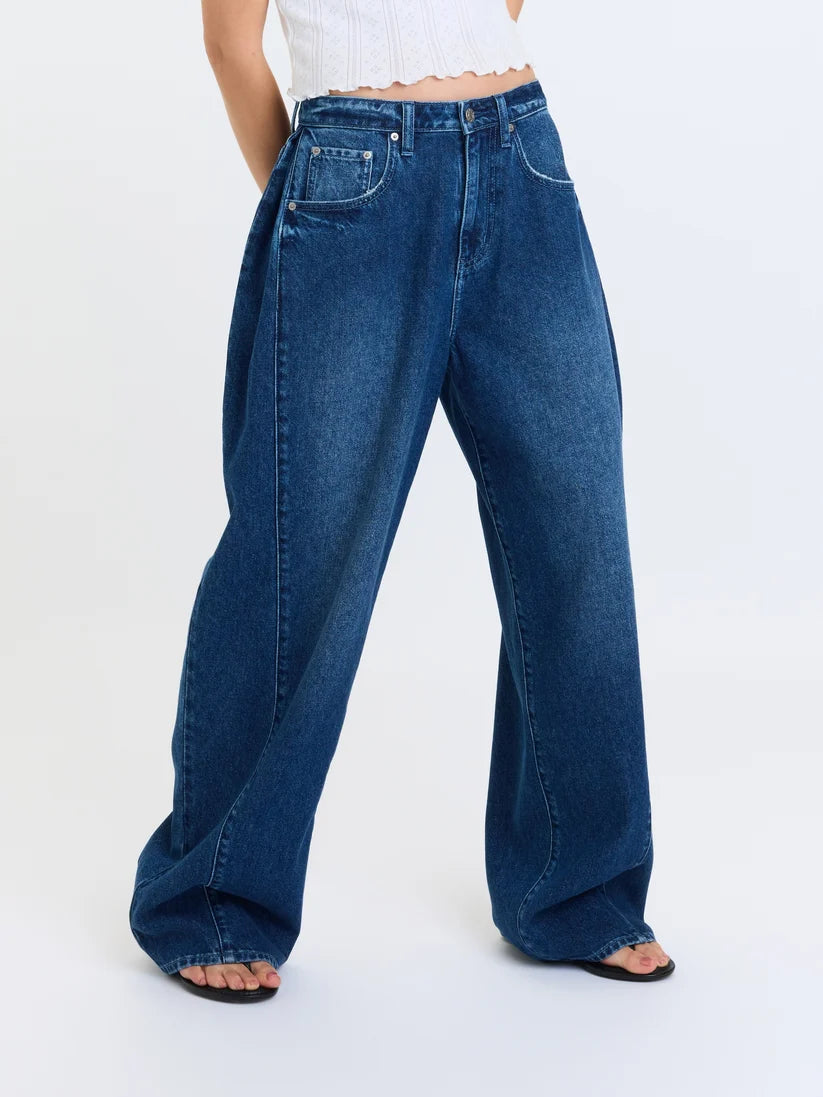 Hero High Rise Pleated Baggy Jean