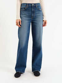 City Straight High Rise Jeans- Bright Blue