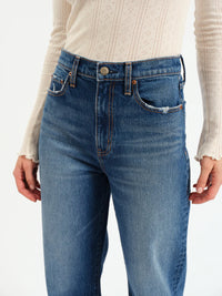 City Straight High Rise Jeans- Bright Blue