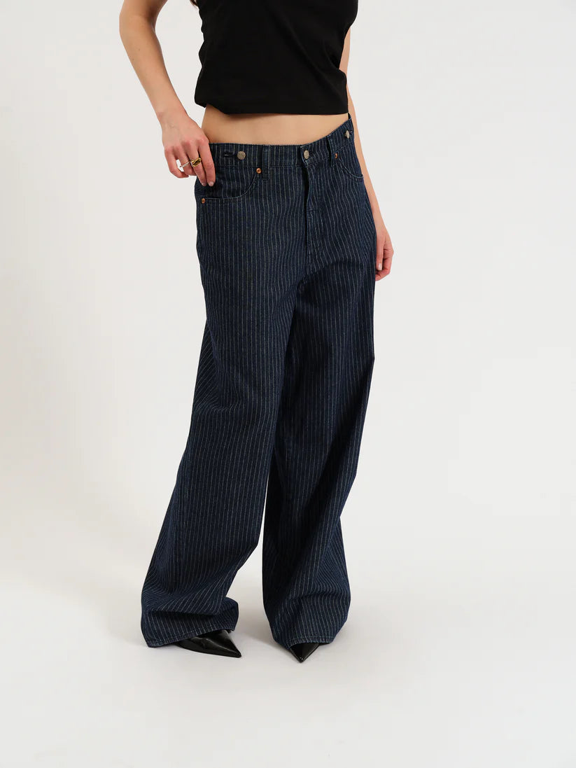 Highland Baggy Jeans- Pinstripe