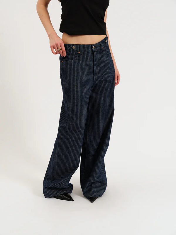 Highland Baggy Jeans- Pinstripe