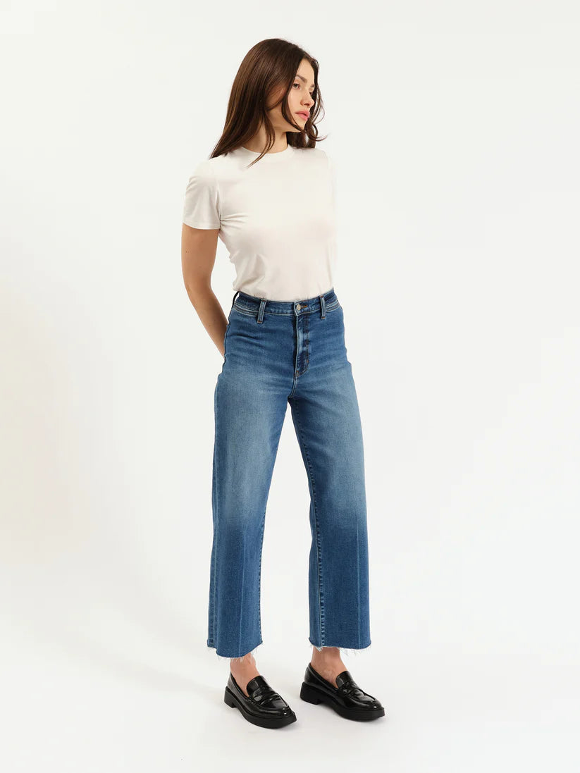 Pleaser High Rise Wide Leg- Indigo Wave