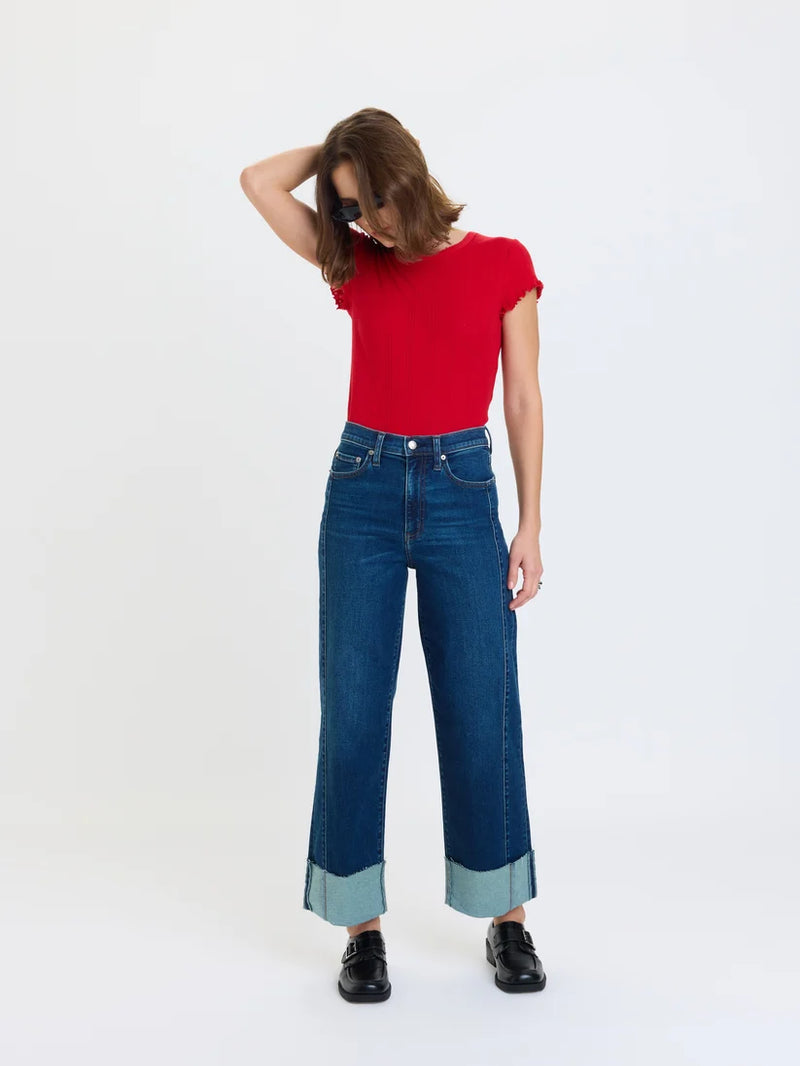 Pleaser High Rise Cuffed Jean