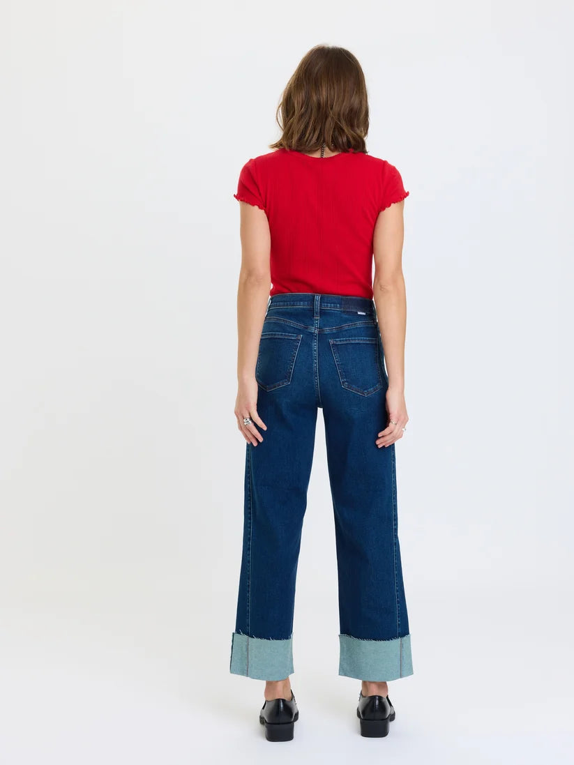 Pleaser High Rise Cuffed Jean