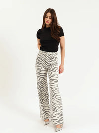 Far Out Wide Leg Jean-Zebra