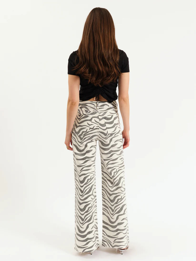 Far Out Wide Leg Jean-Zebra