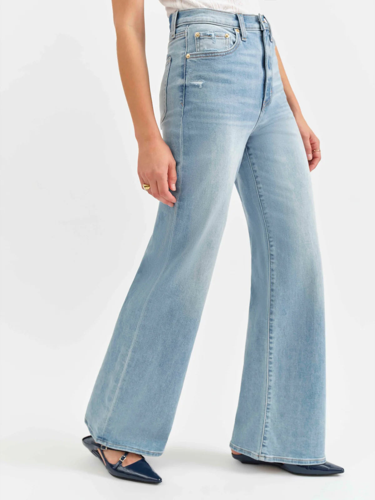 Far Out Wide Leg Jeans- Blooming Vintage