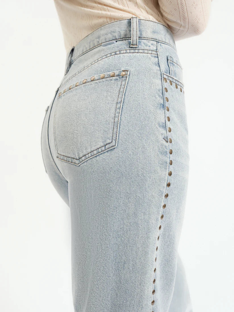 Far Out Wide Leg Studded Jeans