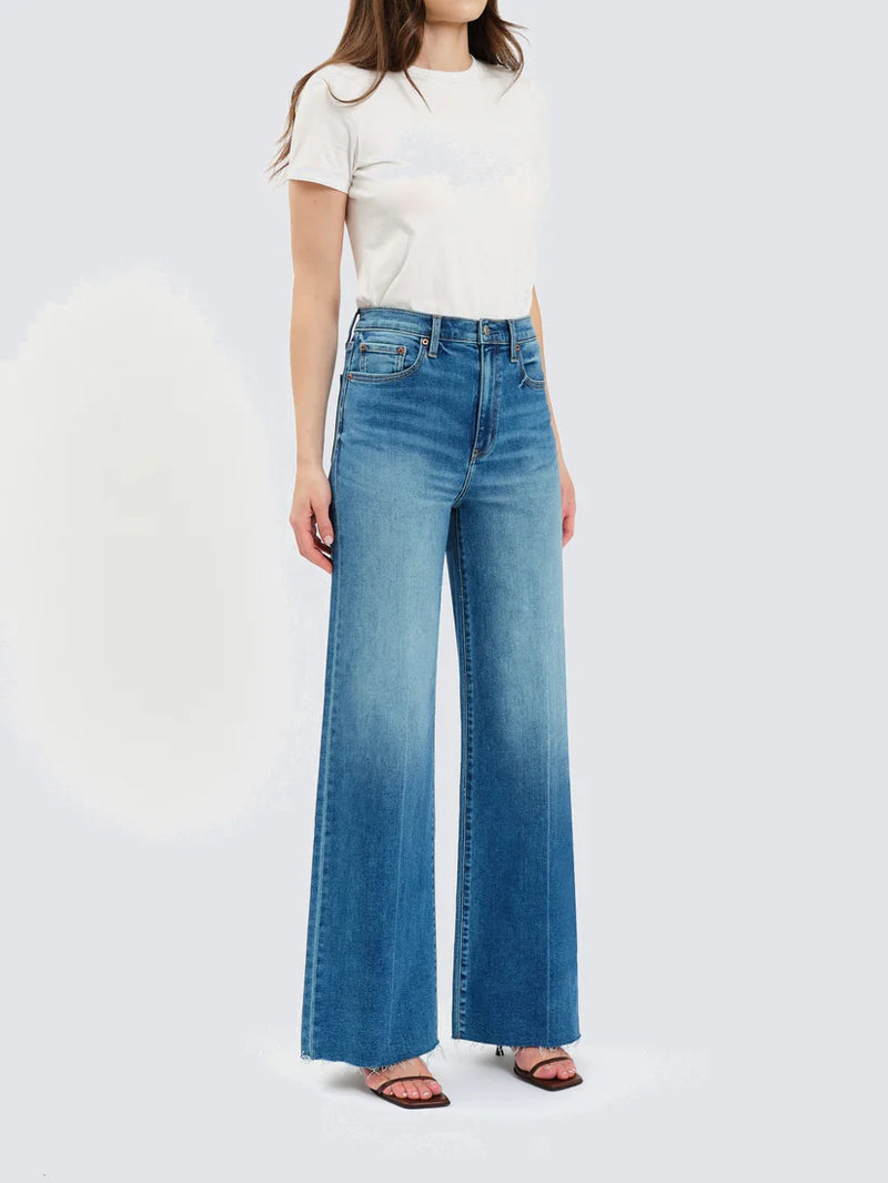 Far Out High Rise Wide Leg - New Indigo