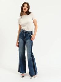 Far Out High Rise Wide Leg- Tuxedo