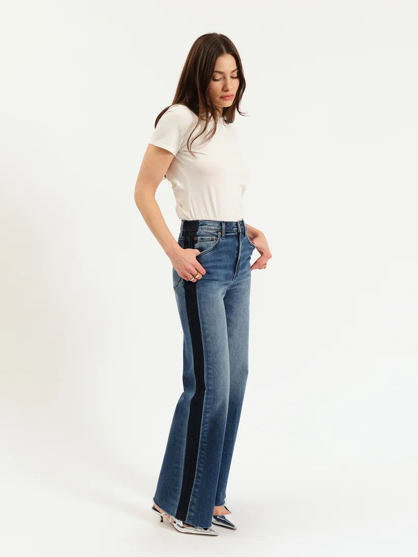 Far Out High Rise Wide Leg- Tuxedo