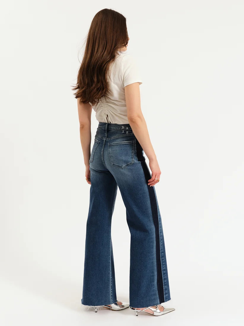 Far Out High Rise Wide Leg- Tuxedo