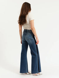 Far Out High Rise Wide Leg- Tuxedo