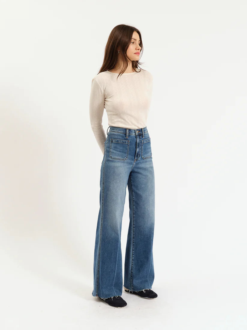 Far Out Wide Leg With Fashion Pocket- Vintage City