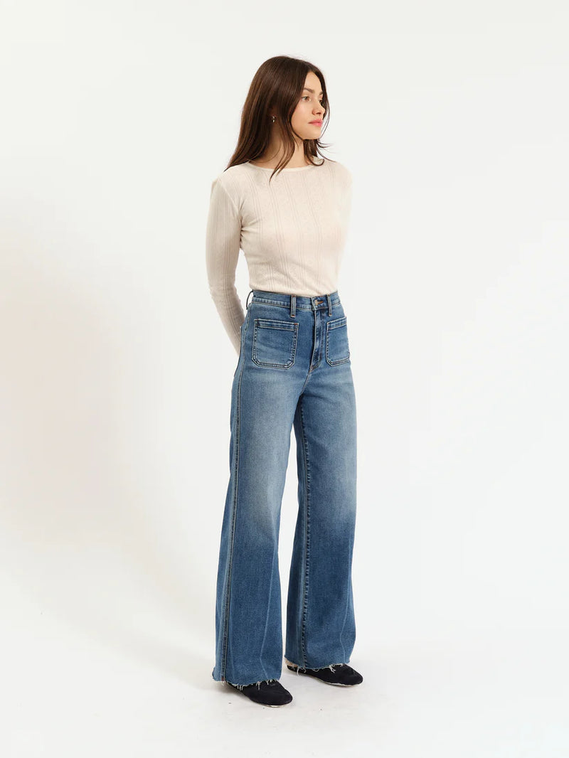Far Out Wide Leg With Fashion Pocket- Vintage City