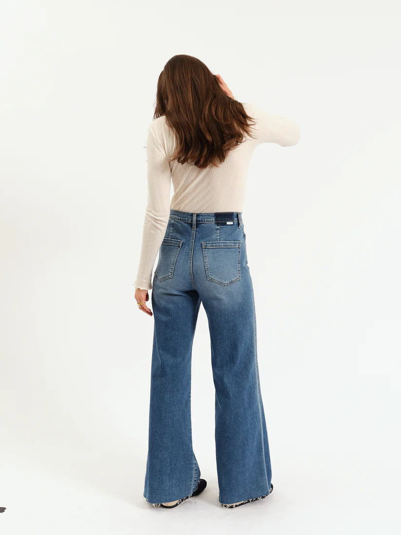 Far Out Wide Leg With Fashion Pocket- Vintage City