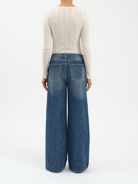 Madison Wide Leg Jean- Vintage Blue
