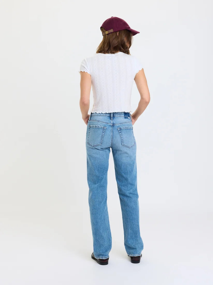 Rebel Mid Rise Slim Straight Jean-On Repeat