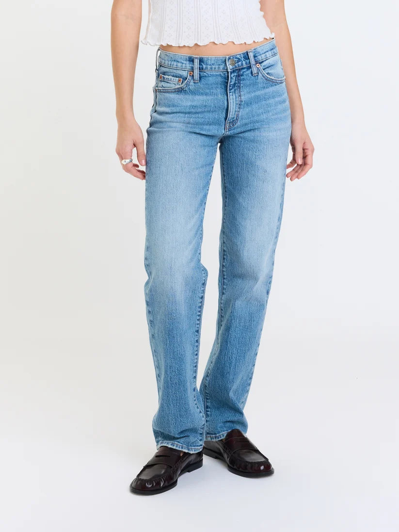 Rebel Mid Rise Slim Straight Jean-On Repeat