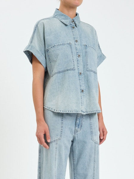 Shore Rolled Sleeve Top