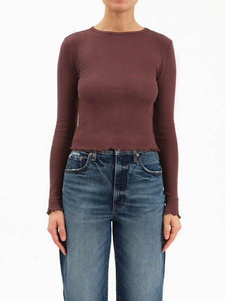 Waverly Pointelle Long Sleeve Tee
