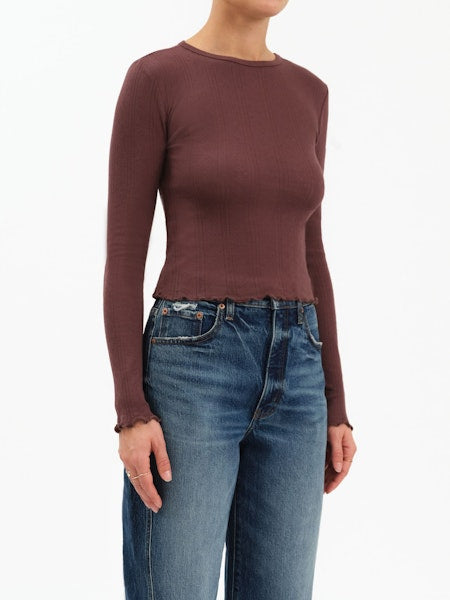 Waverly Pointelle Long Sleeve Tee