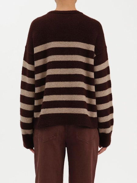 Carlyle Everyday Crewneck Sweater- Brown Oat