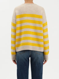 Carlyle Everyday Crewneck Sweater- Yellow | Relaxed Fit Boutique Knit Pullover