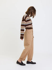 Villa Barrel Leg Pants-Latte